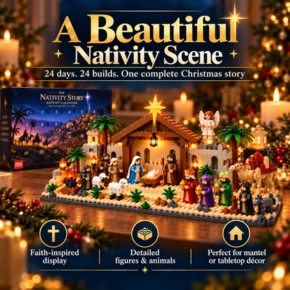 Nativity Building Advent Calendar | 24 Daily Builds to Create a Complete Christmas Scene