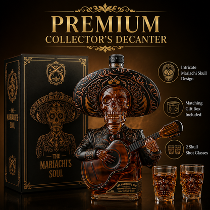Mexican Mariachi Skeleton Decanter