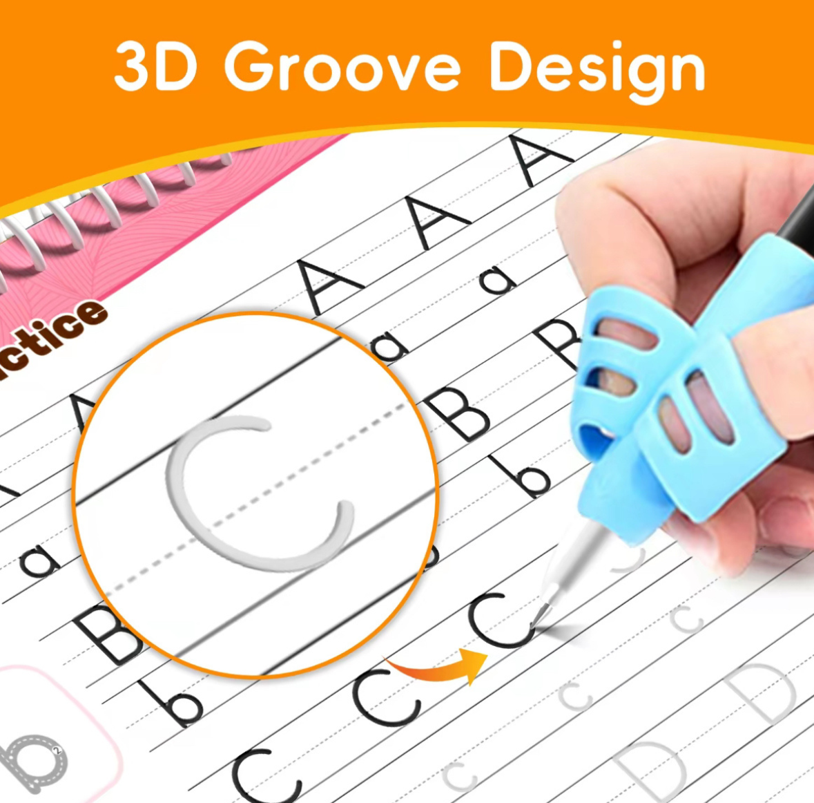 Grooved Handwriting Practice Book