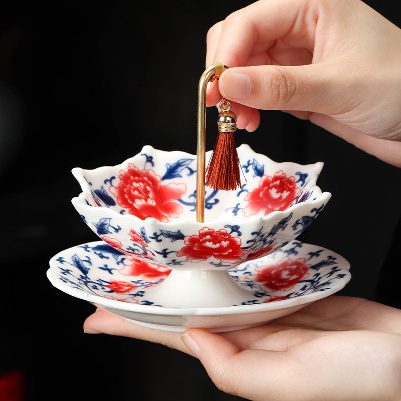 5 Thousand Years Blue and White Porcelain Umbrella Tea Infuser Set