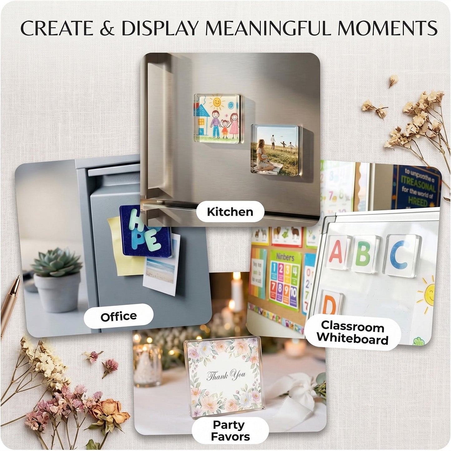 Magnetic Fridge Photo Frames