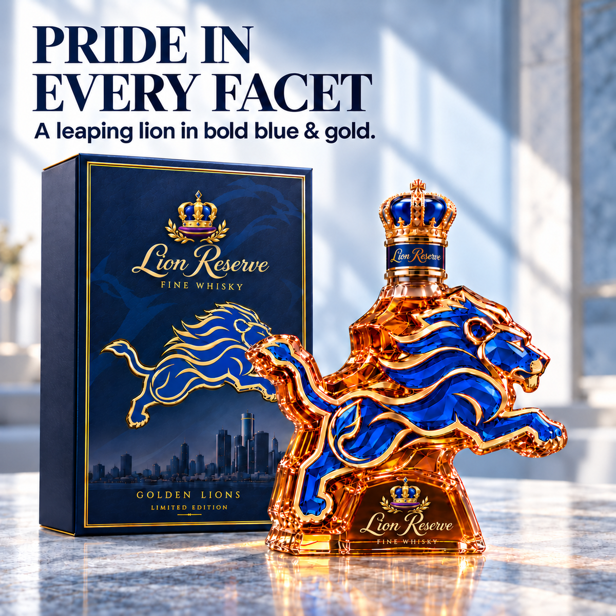 Lions Pride Collector s Bottle Sculpted Lion Design & Gift Box