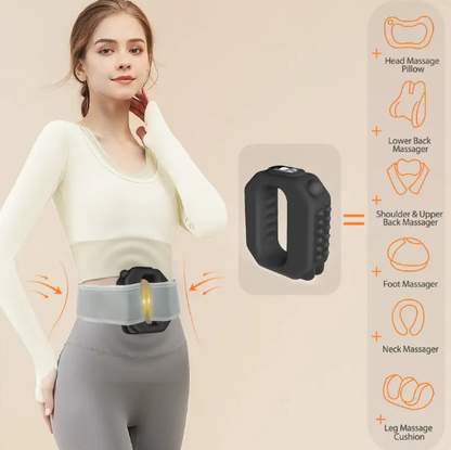 BLACK GONE! ACT FAST 2026 Fascia Ring R10 Cordless Waist & Back Muscle Recovery Massager | Adjustable Fit Up to 55'