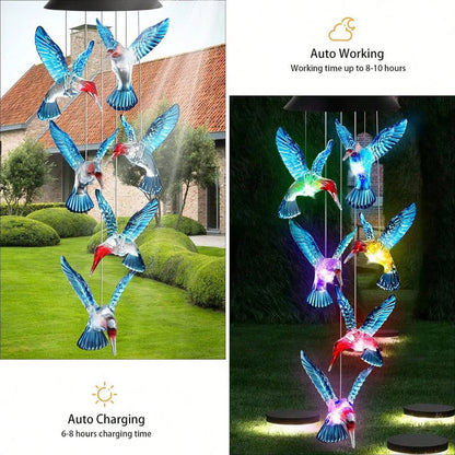 Solar Hummingbird Wind Chime