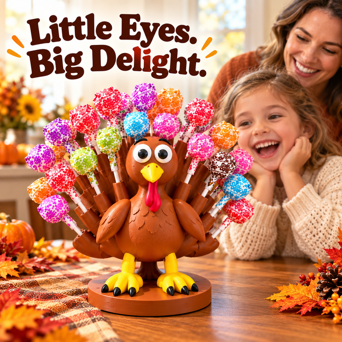 Turkey Lollipop Holder A Rainbow Tail of Thanksgiving Fun