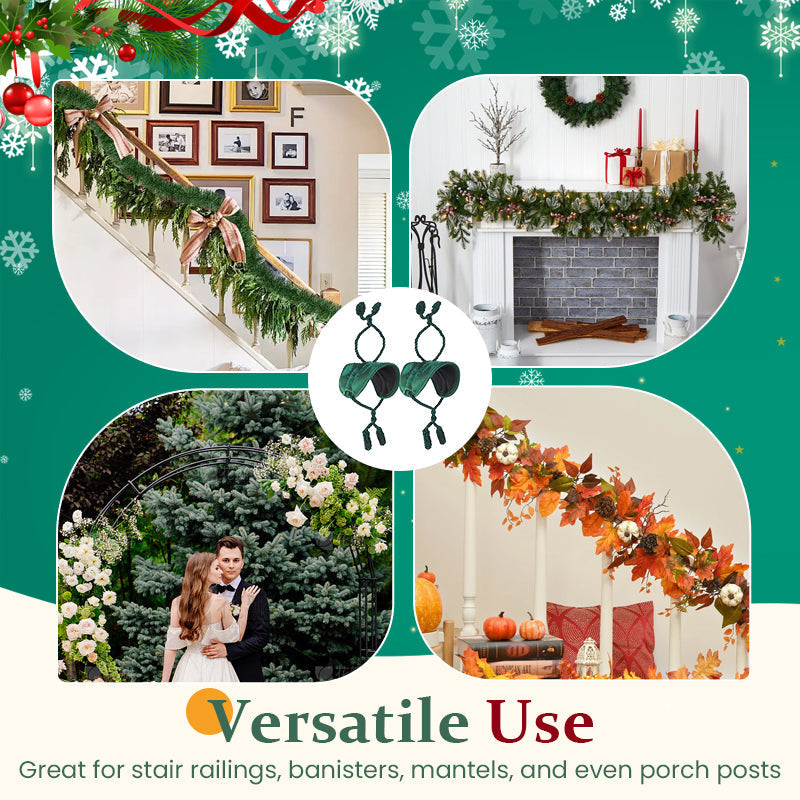 Reusable Banister Garland Ties No-Scratch Christmas Decor Straps