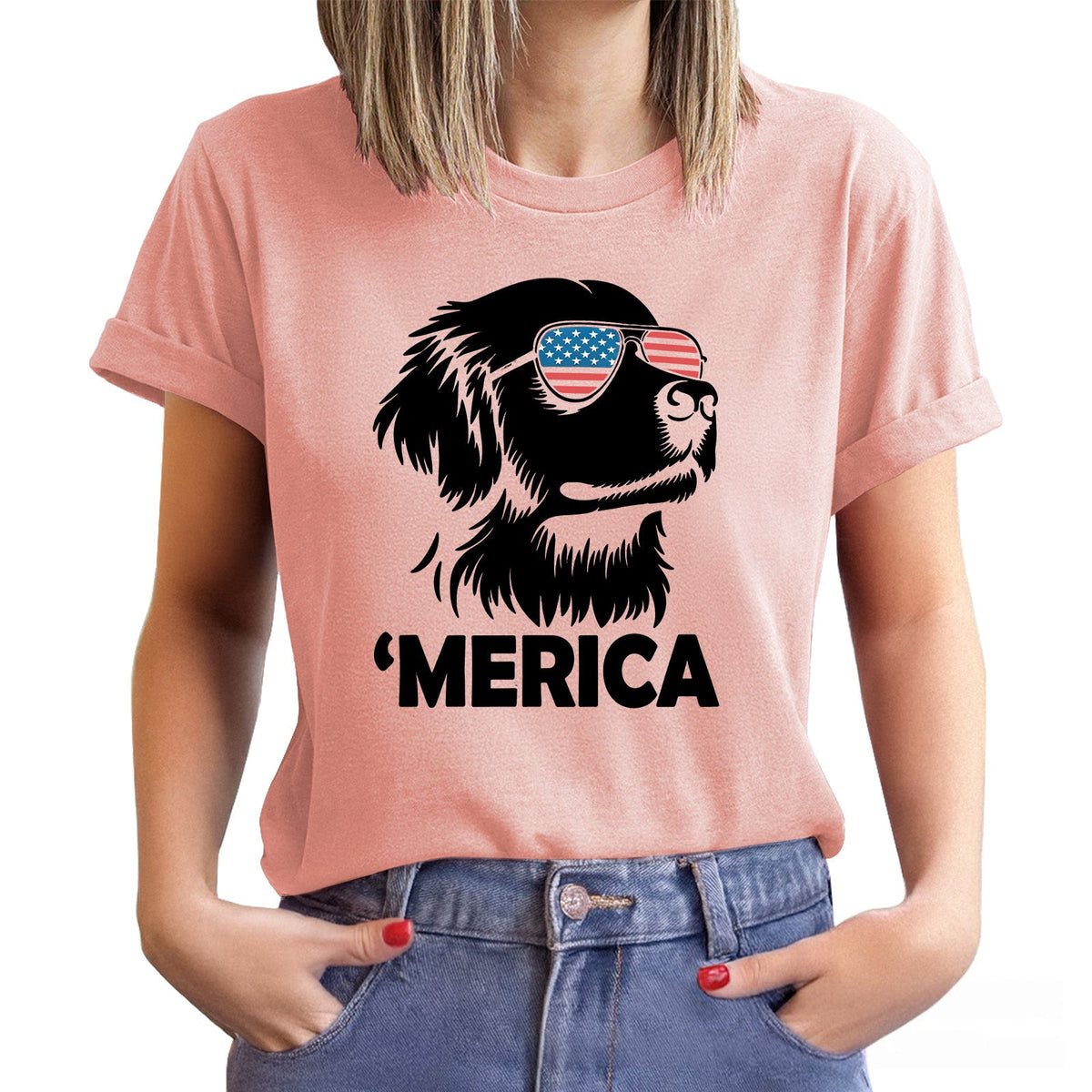 Merica Golden Retriever Shirt | 4th of July Dog Shirt