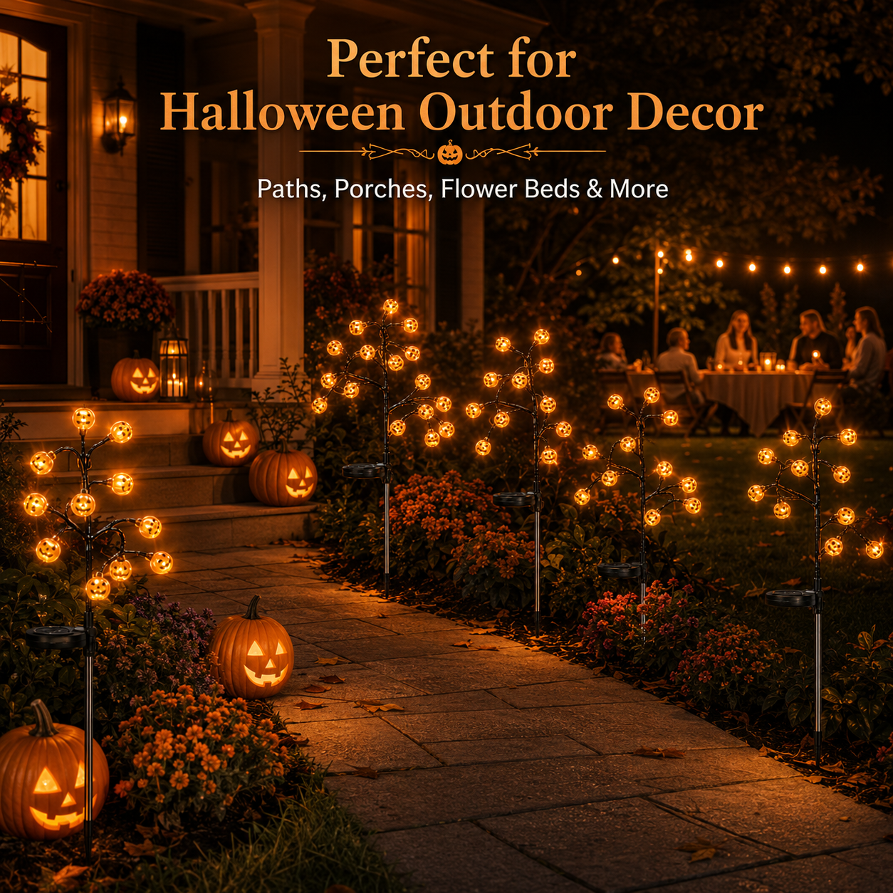 Solar Pumpkin Stake Light