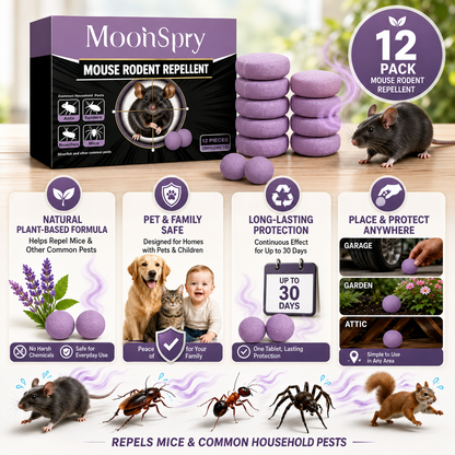 Limited Edition Natural Peppermint Rodent Repellent Tablets 12 Pack