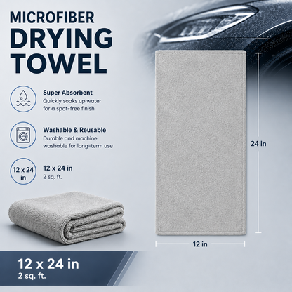 Ultra Absorbent Microfiber Drying Towels Scratch-Free Car Detailing Cloth for Paint, Glass & Trim