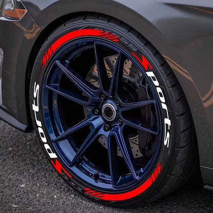 4Pcs 3D Car Tire Stickers Waterproof Universal Wheel Decals | Motorcycle Auto Exterior Accessories