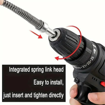 Flexible Drill-Powered Drain Cleaning Snake Deep Pipe Clog Remover for Sinks, Showers & Toilets