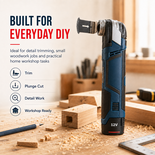 12V Cordless Precision Cutter Compact Multi-Function DIY Detail & Plunge Cutting Tool