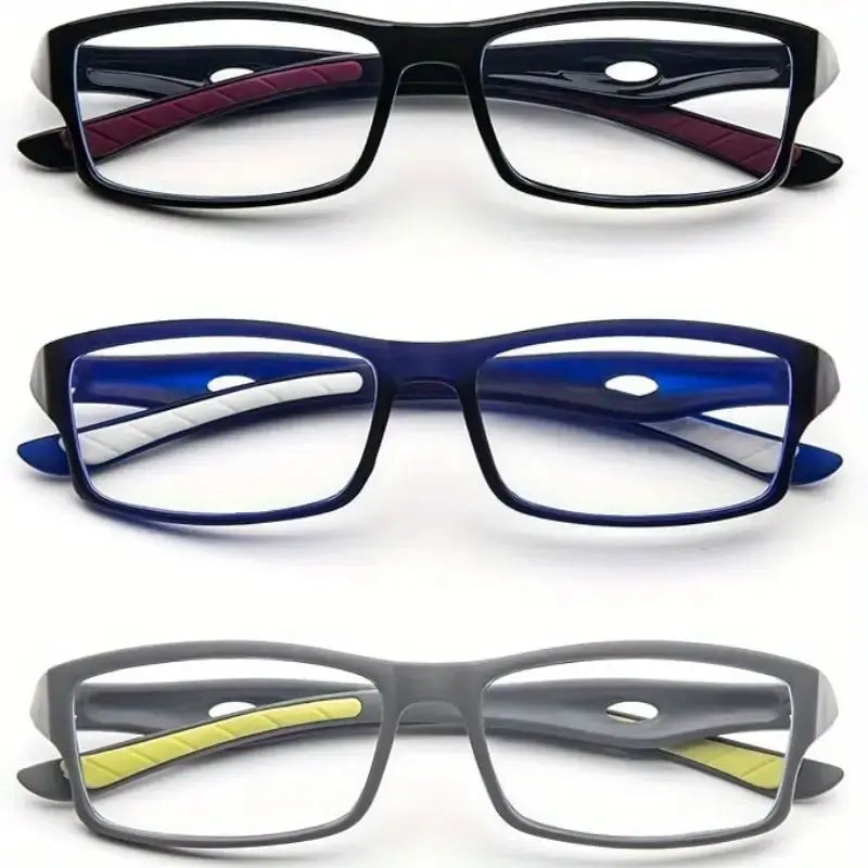 6PCS Men's and Women's Retro Square High-definition Reading Glasses