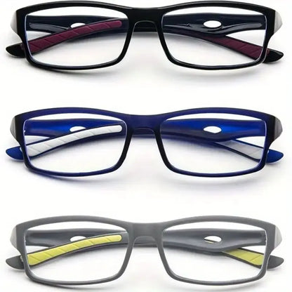6PCS Men's and Women's Retro Square High-definition Reading Glasses