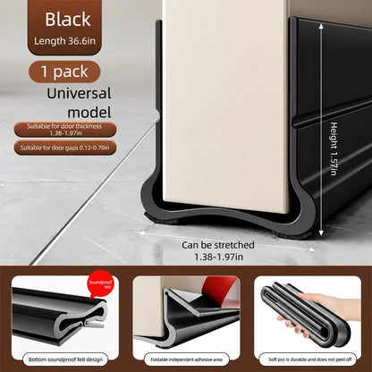 Triple Seal Under-Door Draft Stopper Self-Adhesive PVC Weather Strip