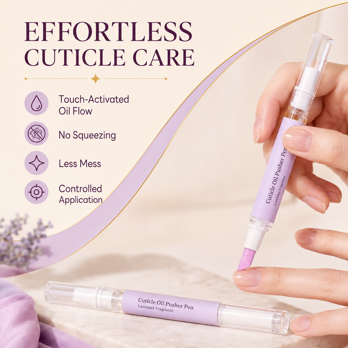 Cuticle Remover Pen Set with Cuticle Oil, Portable Cuticle Softener for Home DIY & Professional Nail Salon Manicure