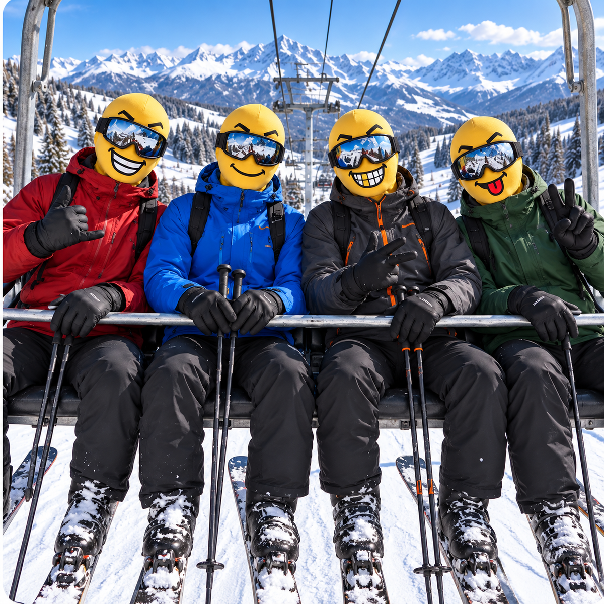 Funny Face Ski Mask Full-Cover Winter Balaclava