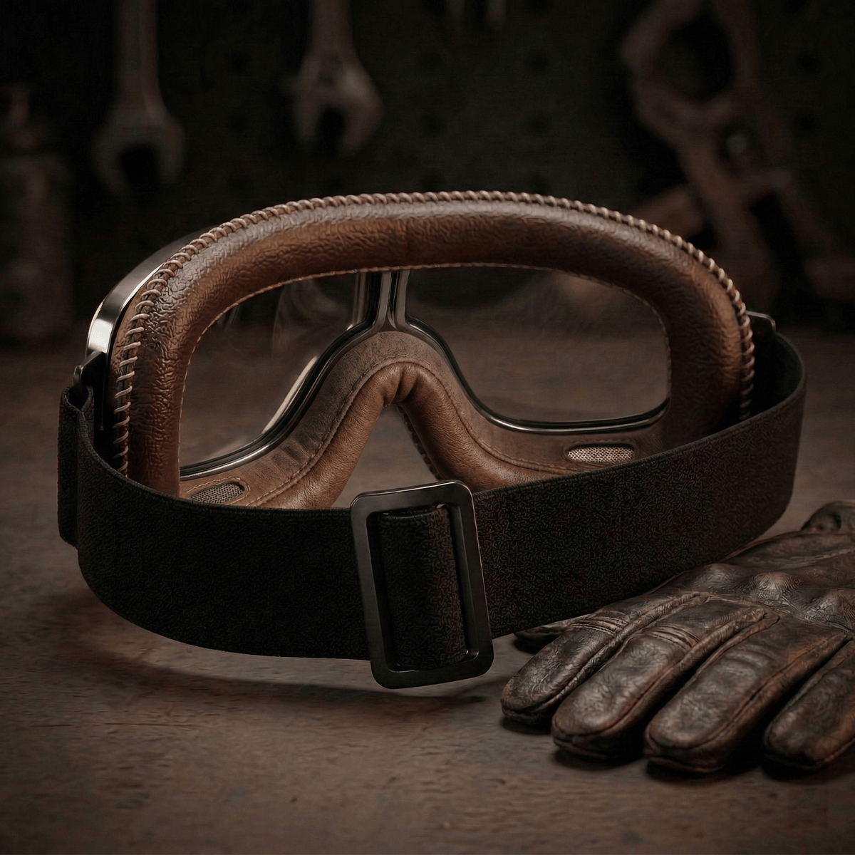 OTG Vintage Motorcycle Goggles (Fits Over Glasses)
