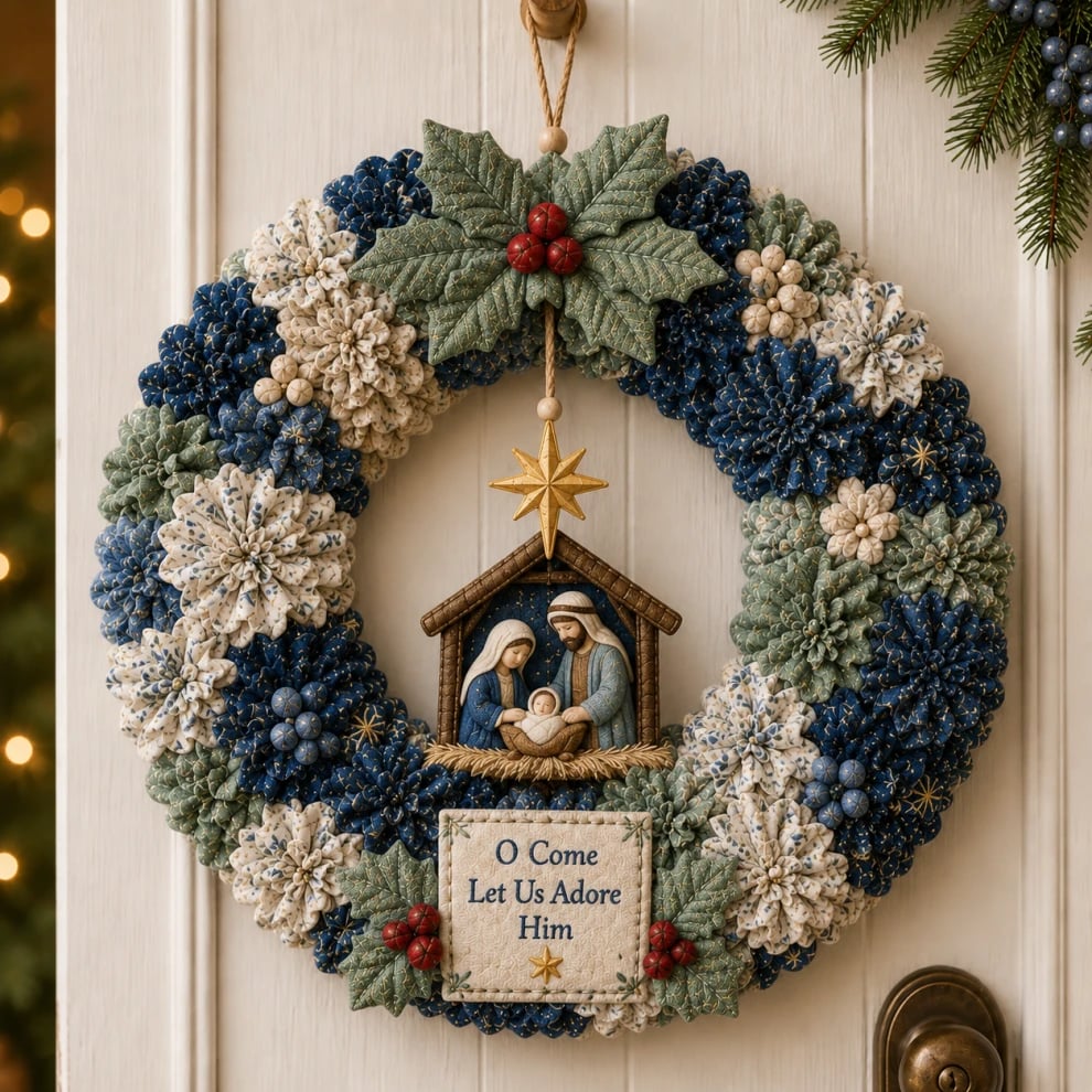 Offer 3D Fabric Poke Christmas Wreath DIY Kit
