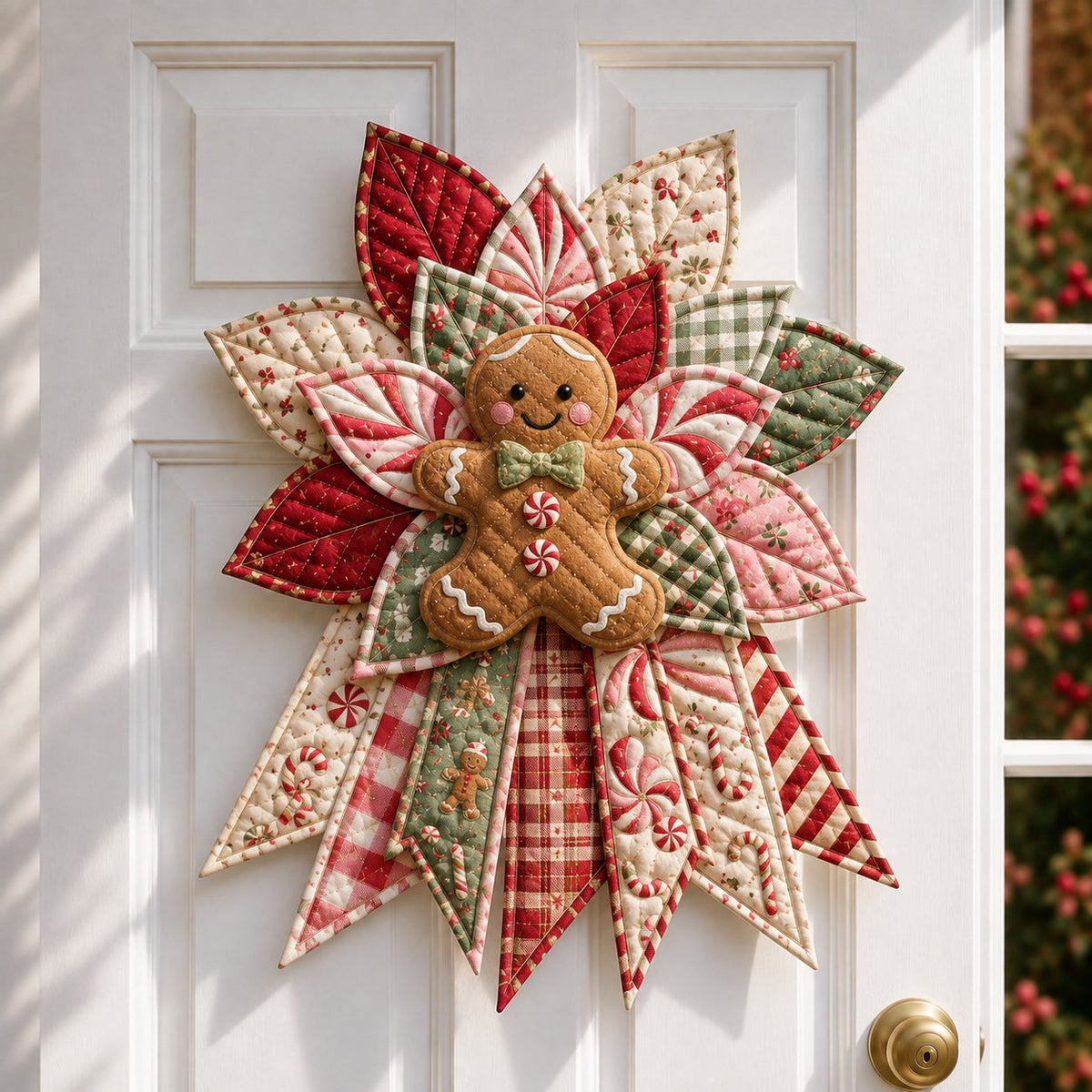 Holiday Celebration Festive Quilted Christmas Door Hanging DIY Sewing Kit