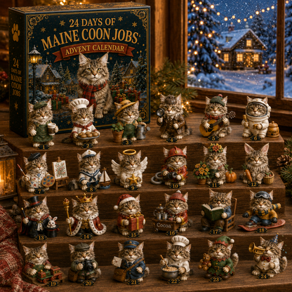 Maine Coon Jobs Advent Calendar 2026 24 Days of Unique Collectible Cat Miniatures