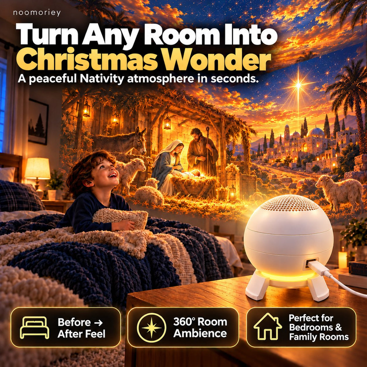 Nativity Christmas 5D Projection Light