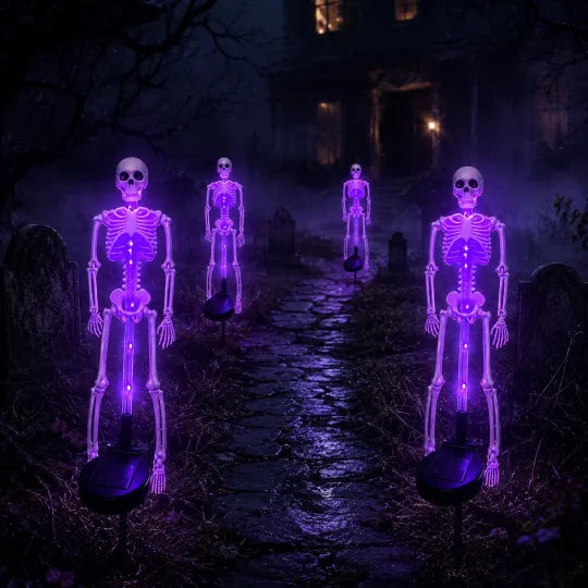 Solar Skull Garden Stake Light