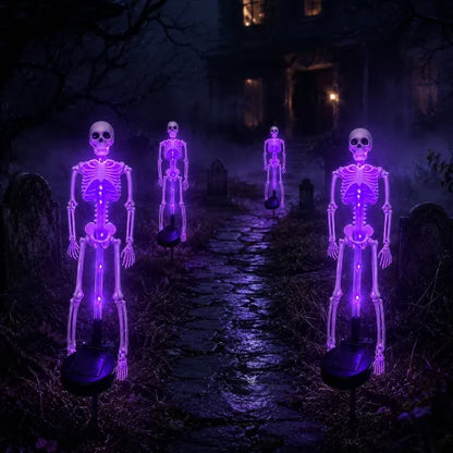 Solar Skull Garden Stake Light