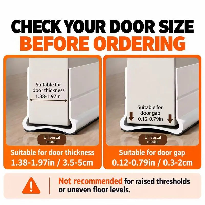Triple Seal Under-Door Draft Stopper Self-Adhesive PVC Weather Strip