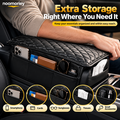 3-in-1 Car Armrest Cushion with Storage & Console Protection