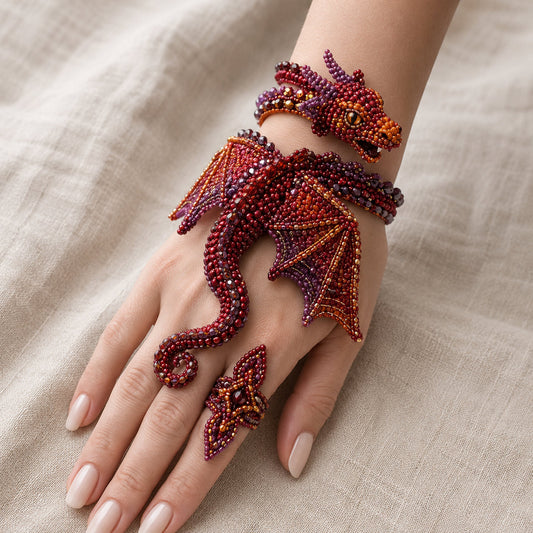 ARRIVAL DIY Beaded Hand Bracelet Kit Create Your Own Wearable Art Last 4 hours (Add 4 Pcs To Cart)