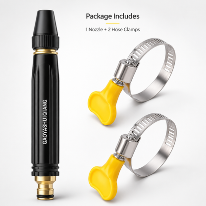 Adjustable Twist Jet Hose Nozzle | Compact Outdoor Cleaning Sprayer