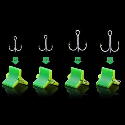 Spring Loaded Treble Hook Protector Caps --Keep Treble Hooks Covered, Organized &amp; Ready to Fish