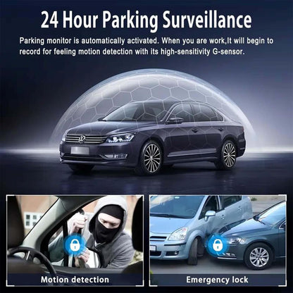 4K 360 Smart Dash Cam System Full View, Night Vision & Loop Recording