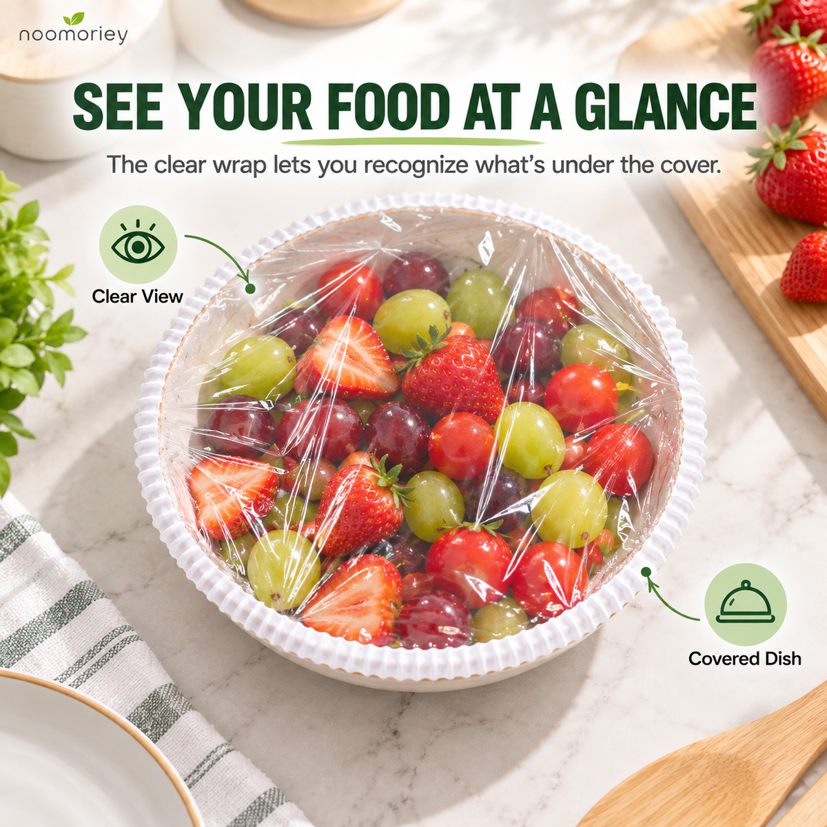 Clear Food Wrap for Bowls & Plates