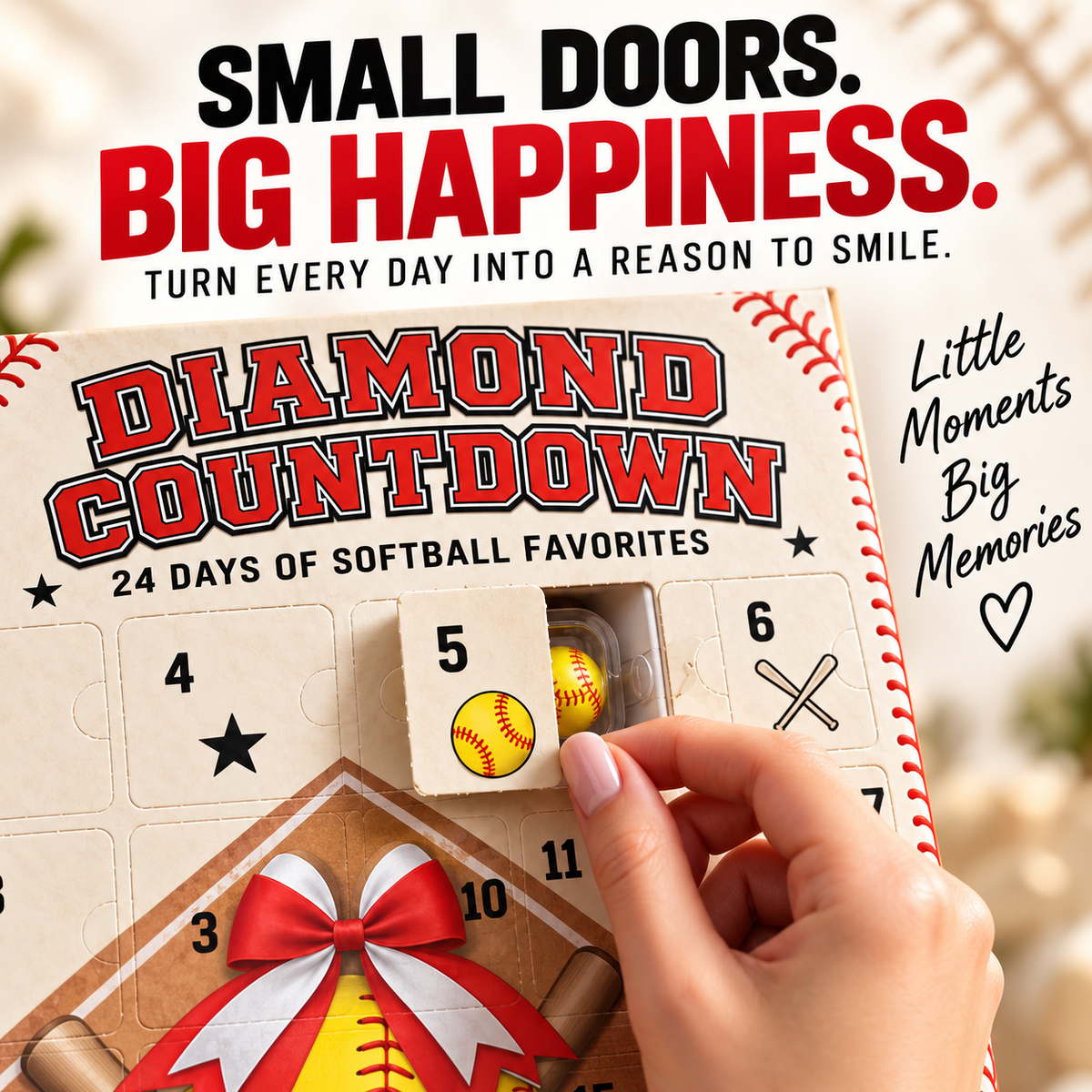 Softball GirLs Advent Calendar 24 Days of Christmas Surprises