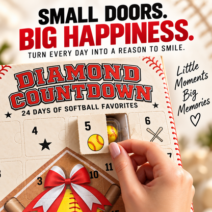 Softball GirLs Advent Calendar 24 Days of Christmas Surprises