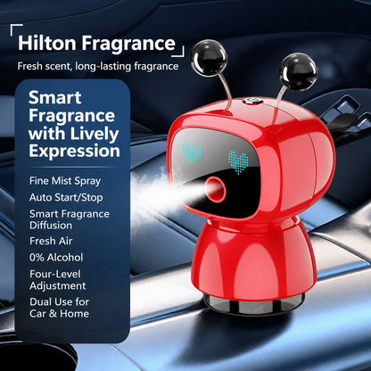 Cute Robot Car Diffuser Auto-Sensing Mist & LED Vent Freshener
