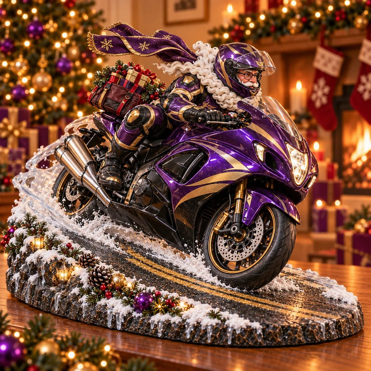Santa s Ride Home Christmas Motorcycle Keepsake Collection