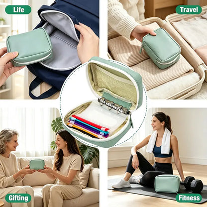 Waterproof A8 Pill Pouch Set, 14 Reusable Zippered Pill Bags