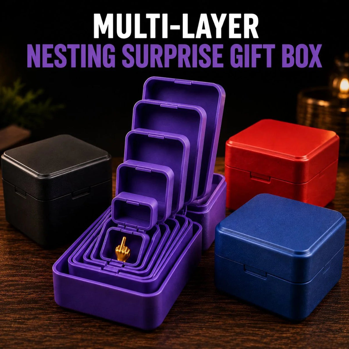 Multi-Layer Nesting Surprise Gift Box 6 Layers Of Pure Prank Fun