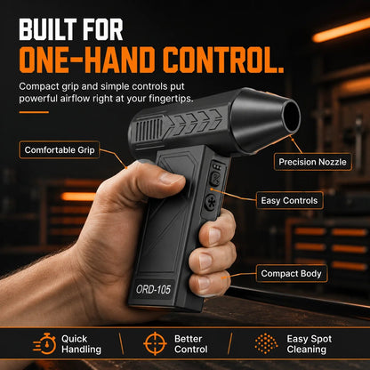 Cordless Turbo Air Duster for Cars, Garages & Workspaces