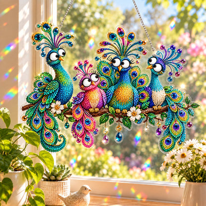 Sunny Birds Diamond Art Suncatcher DIY Kit