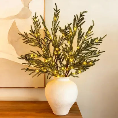 Lighted Norfolk Pine Branches DIY Holiday Greenery Set