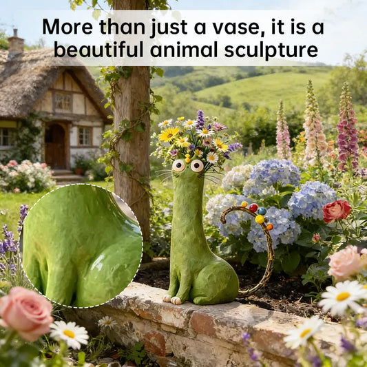 Handcrafted Quirky Cat Vase
