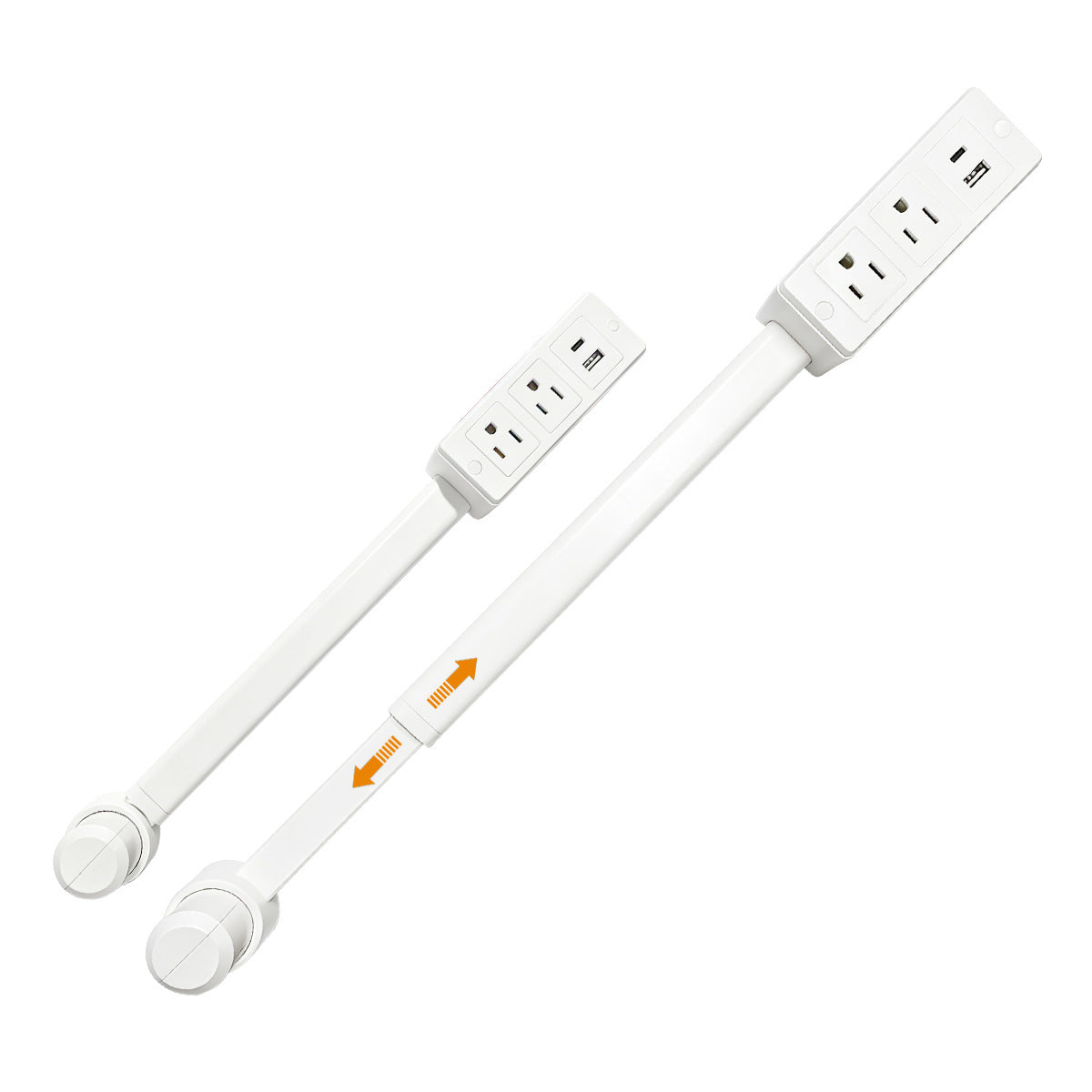Extendable Outlet Extender with Rotating Base & USB-A/USB-C Charging