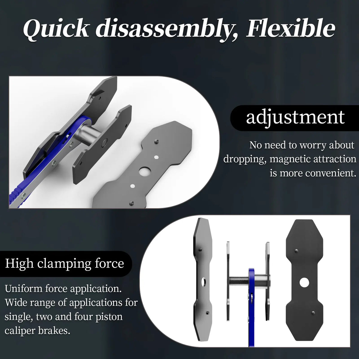Brake Caliper Piston Press Tool 360 Rotating Wrench