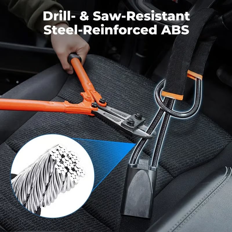 Steering Wheel Lock Seat Belt