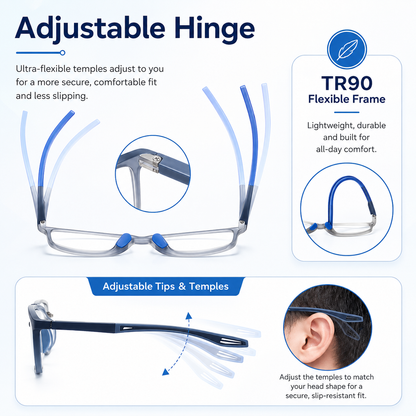 VisionSync AutoFocus+ Multifocal Glasses | Near-to-Far Vision for Adults 35+